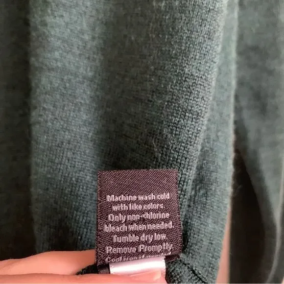 Apt 9. Men’s Merino Blend Forest Green V-Neck Sweater Thin Large - Picture 5 of 5